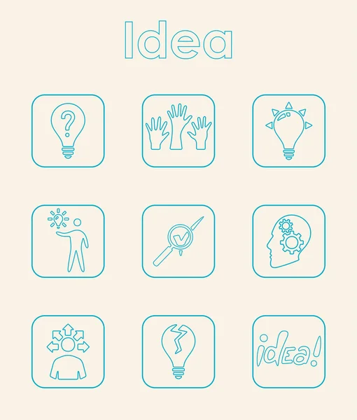 Conjunto de iconos de idea simple — Archivo Imágenes Vectoriales