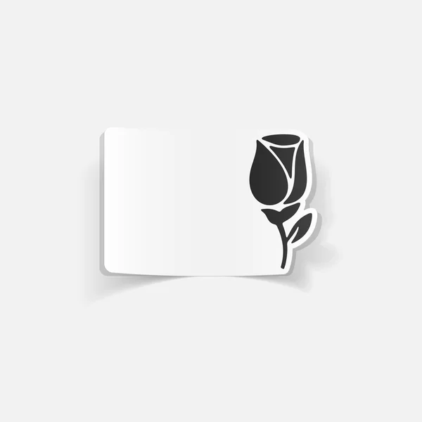 现实的玫瑰设计 — 图库矢量图片