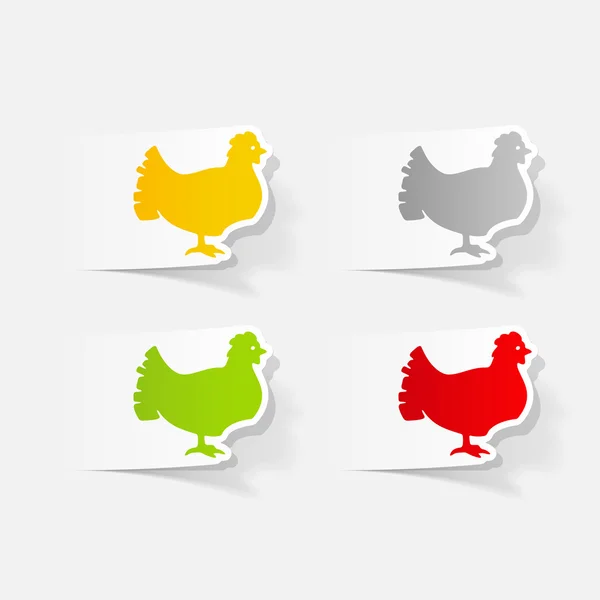 Realistic design chicken — Stock Vector