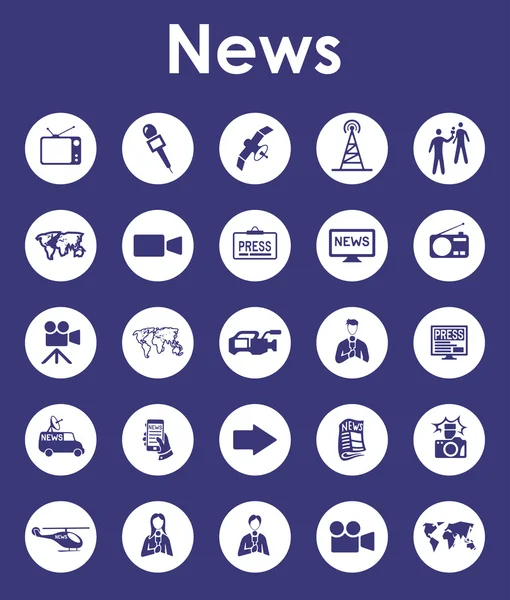 Conjunto de iconos simples noticias — Vector de stock