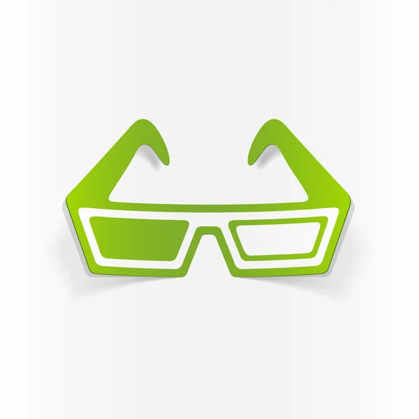 Realista 3d gafas elemento de diseño — Vector de stock