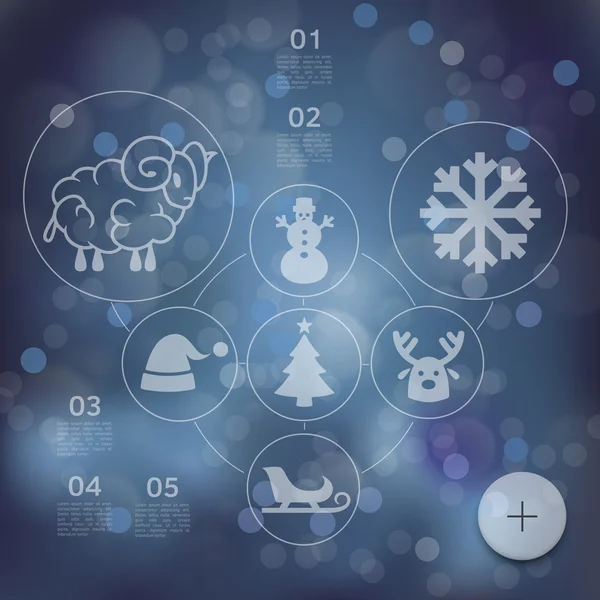 Fondo infográfico de Navidad — Archivo Imágenes Vectoriales