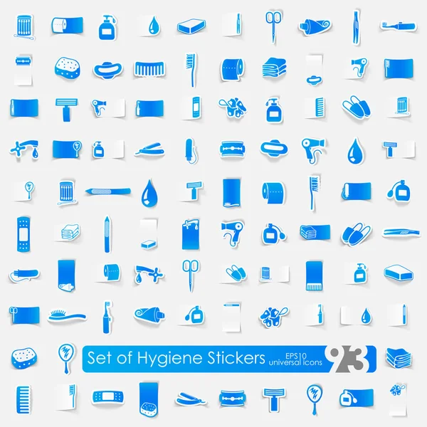 Set of hygiene stickers — Stock Vector