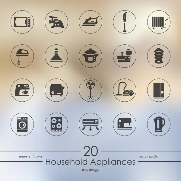 Σύνολο εικονιδίων οικιακών συσκευών — Διανυσματικό Αρχείο