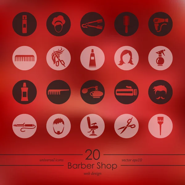 Sada ikon barber shop — Stockový vektor