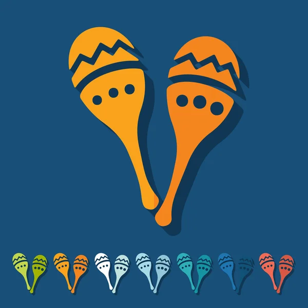 Maracas einfaches Symbol — Stockvektor