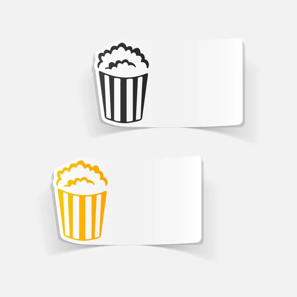 Realistische popcorn ontwerp — Stockvector