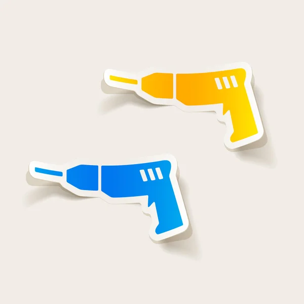 Realistic drill design — Stock Vector