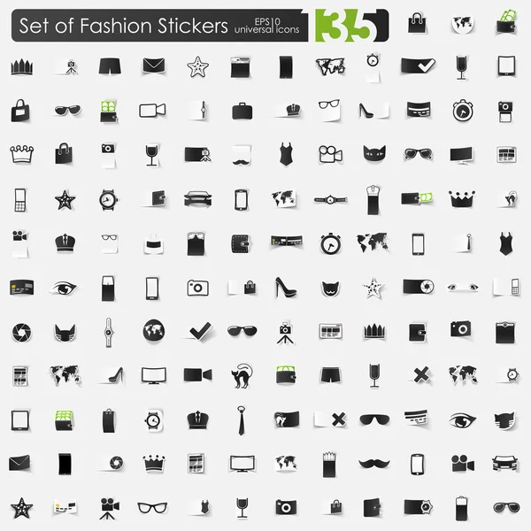 Conjunto de adesivos de moda — Vetor de Stock