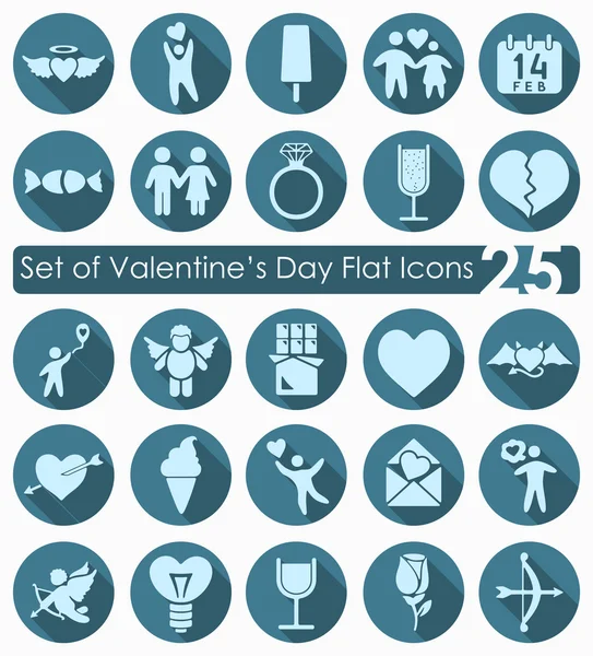 Set di icone di San Valentino — Vettoriale Stock