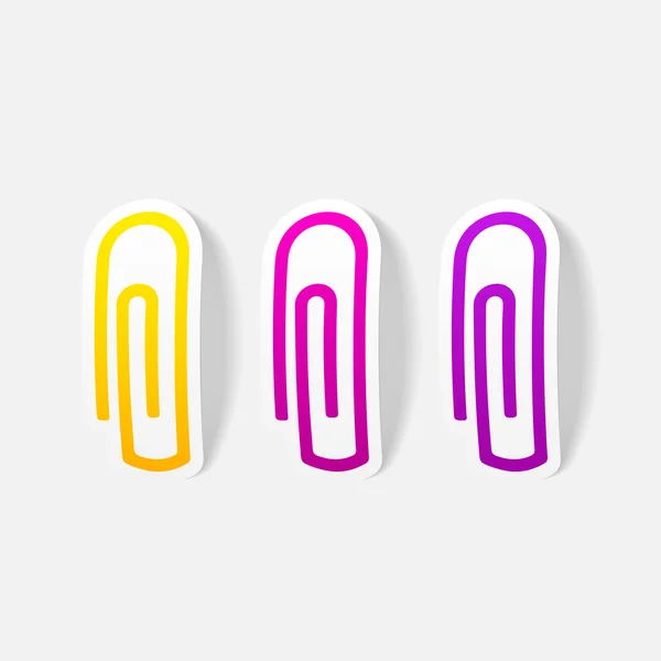 Realistic paper clip design — Stock Vector