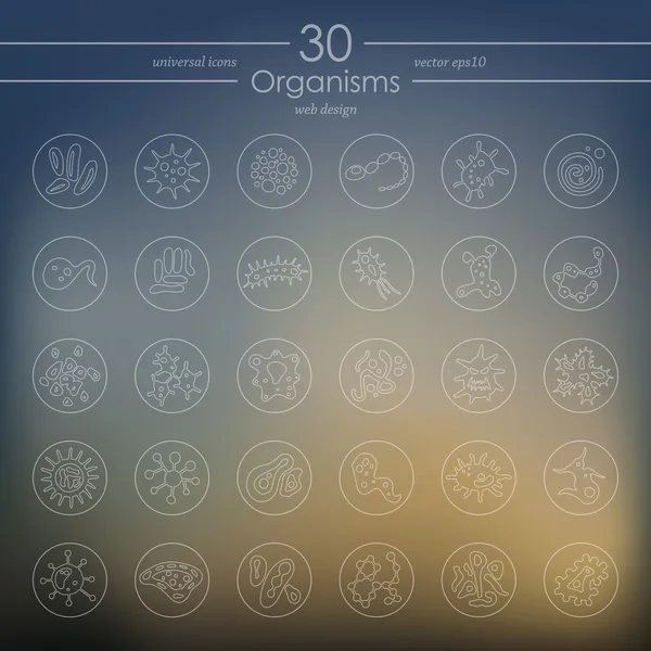 Conjunto de iconos de organismos — Archivo Imágenes Vectoriales