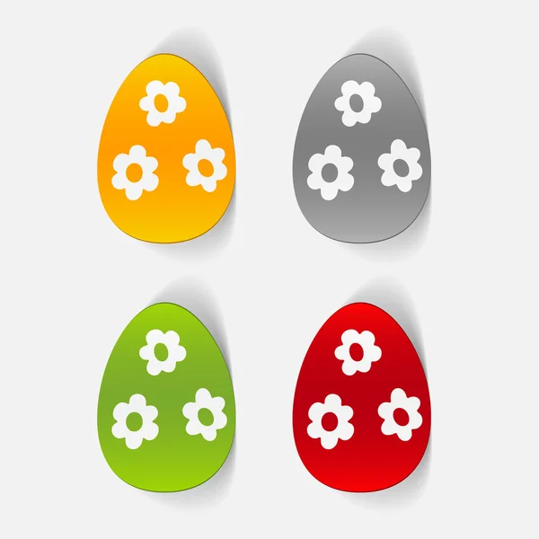 Diseño realista de huevos de Pascua — Archivo Imágenes Vectoriales