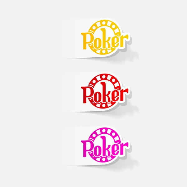 Éléments de conception de poker réaliste — Image vectorielle