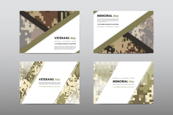 Комплект брошюры ко Дню ветеранов — стоковый вектор