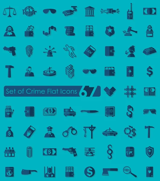 Set of crime icons — Stock Vector