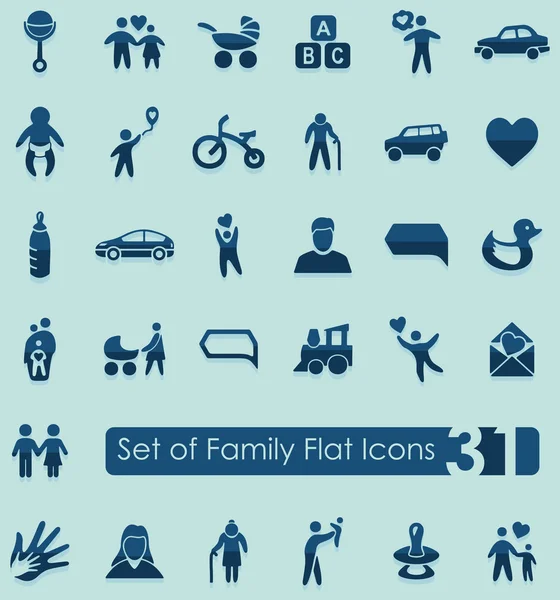 Ensemble d'icônes familiales — Image vectorielle