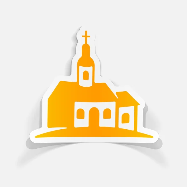 Realistische ontwerp kerk — Stockvector