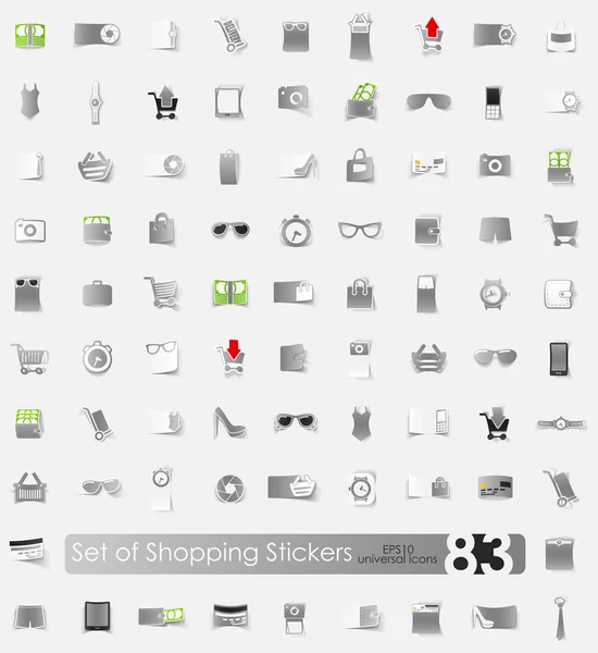 Conjunto de iconos de compras — Vector de stock