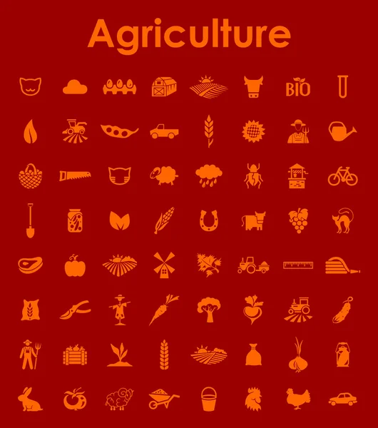 Conjunto de iconos simples de agricultura — Archivo Imágenes Vectoriales