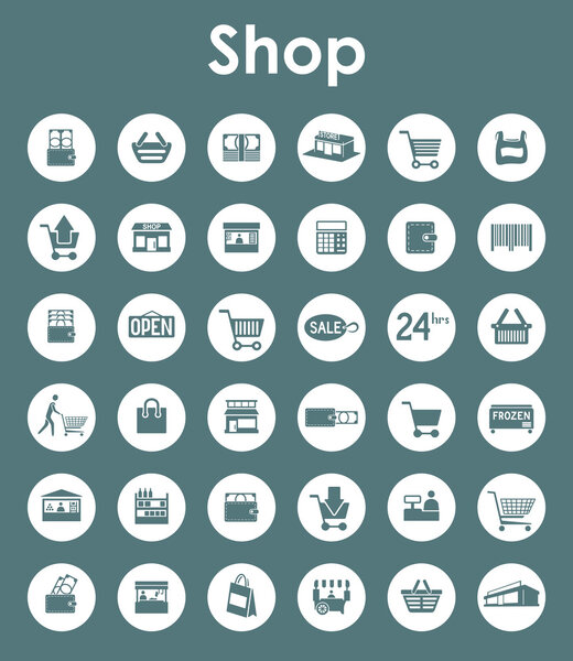 Set of shop simple icons