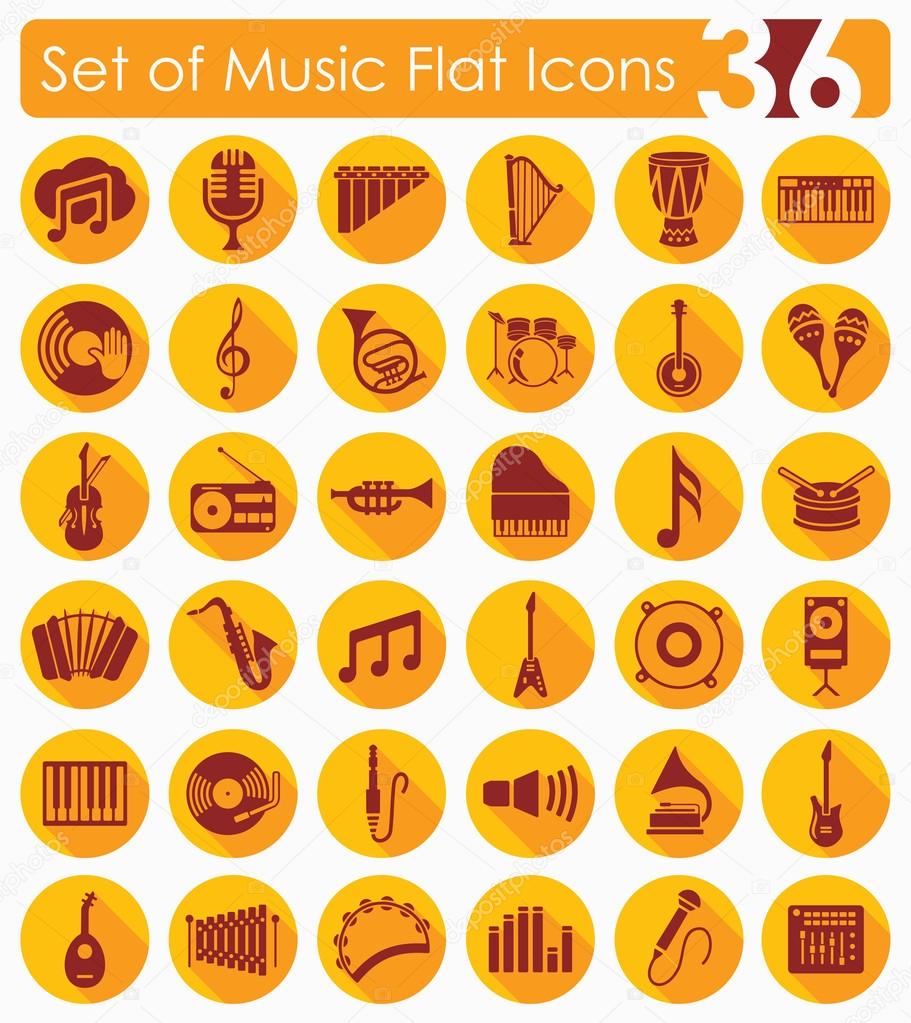 Set of music icons