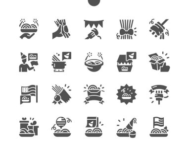 Ulusal Spagetti Günü 4 Ocak. Şenlikli spagetti. Takvim. 4 Ocak 'ta. Tatil günü. Spagetti pişiriyorum. Soslu makarna. Vektör Katı Simgeleri. Basit Resim Grafiği