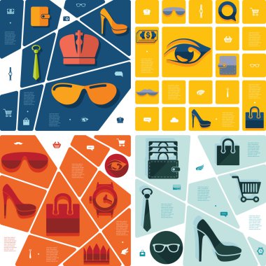 moda düz Infographic