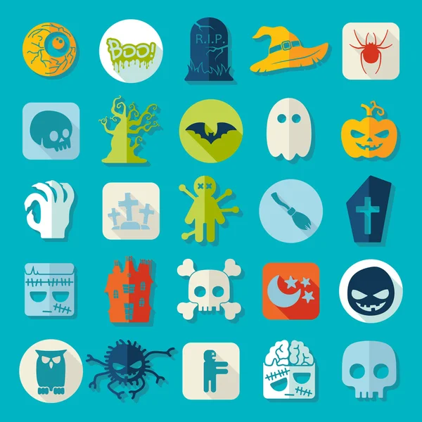 Halloween pictogrammen — Stockvector