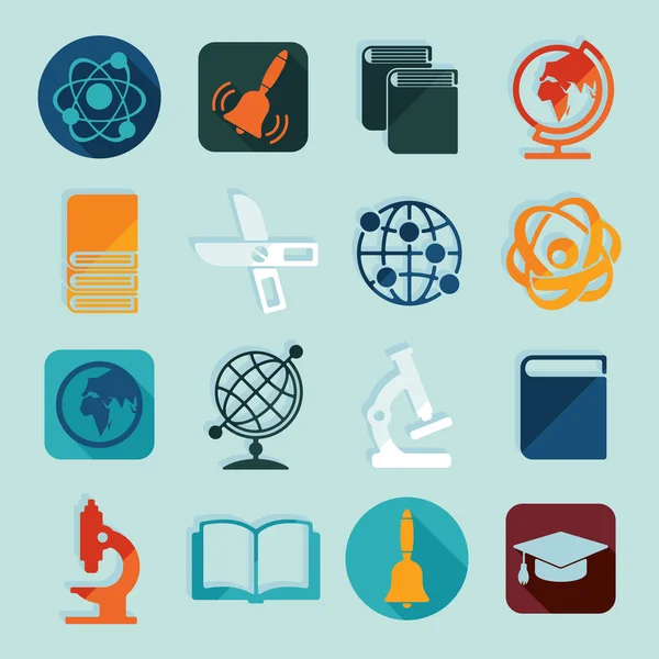 Iconos educativos — Vector de stock