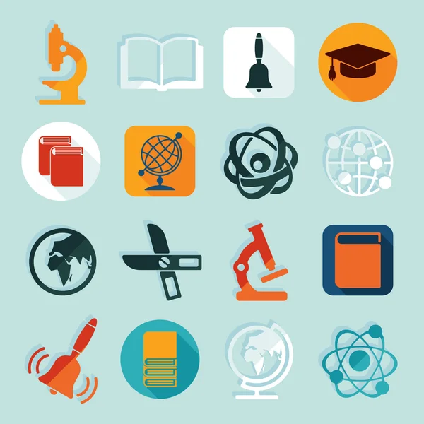 Iconos educativos — Vector de stock