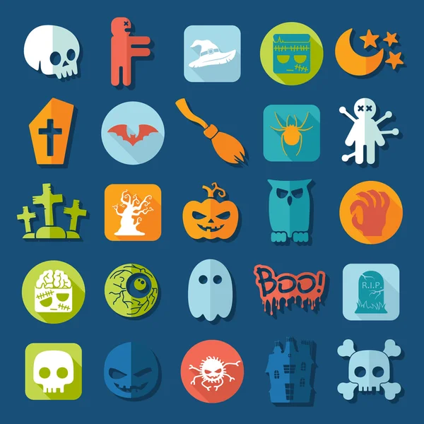 Iconos de Halloween — Vector de stock