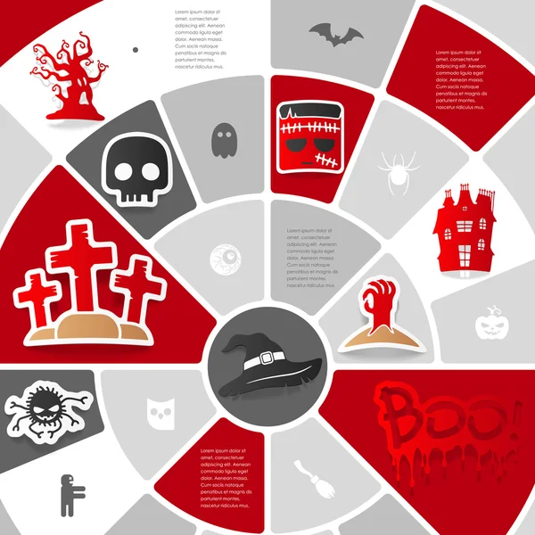 Autocollant de Halloween — Image vectorielle