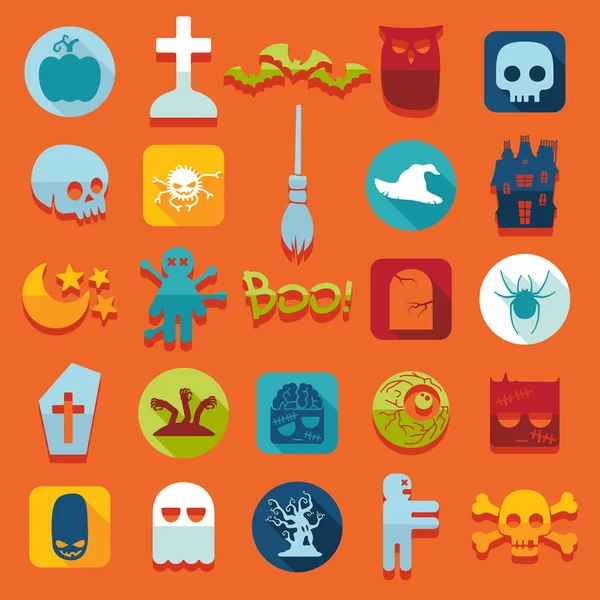 Halloween icons — Stock Vector