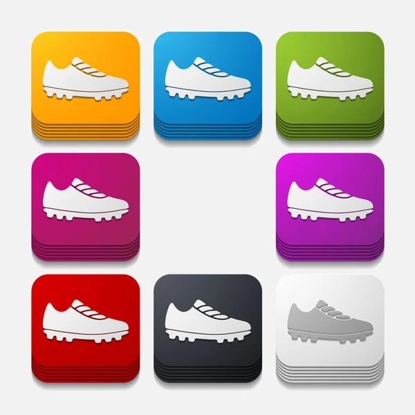 Sneakers bouton — Image vectorielle