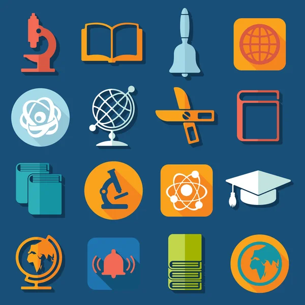 Iconos educativos — Vector de stock