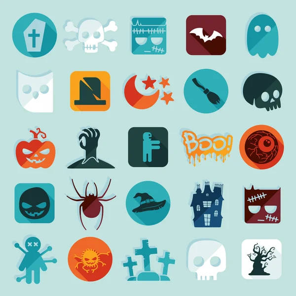 Halloween icons — Stock Vector