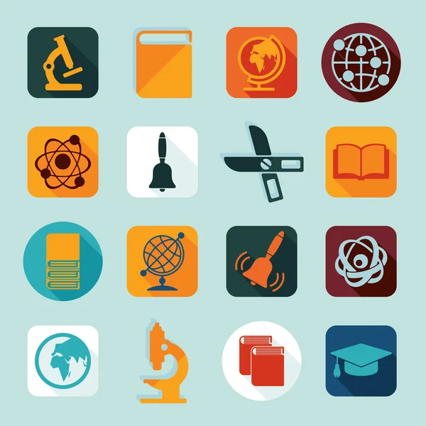 Iconos educativos — Vector de stock