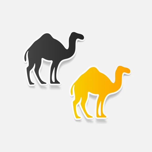 Camel Realistic element — Stock Vector