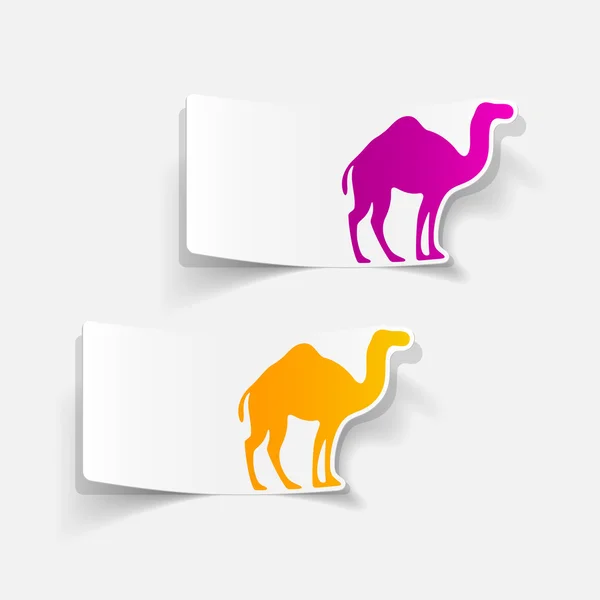 Camel Realistic element — Stock Vector