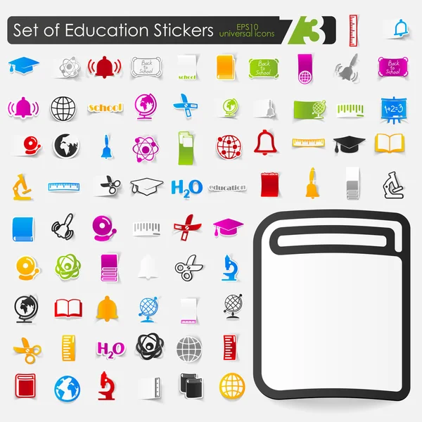 Iconos educativos — Vector de stock