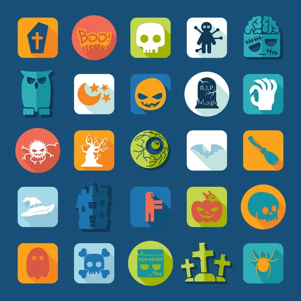 Halloween icons — Stock Vector