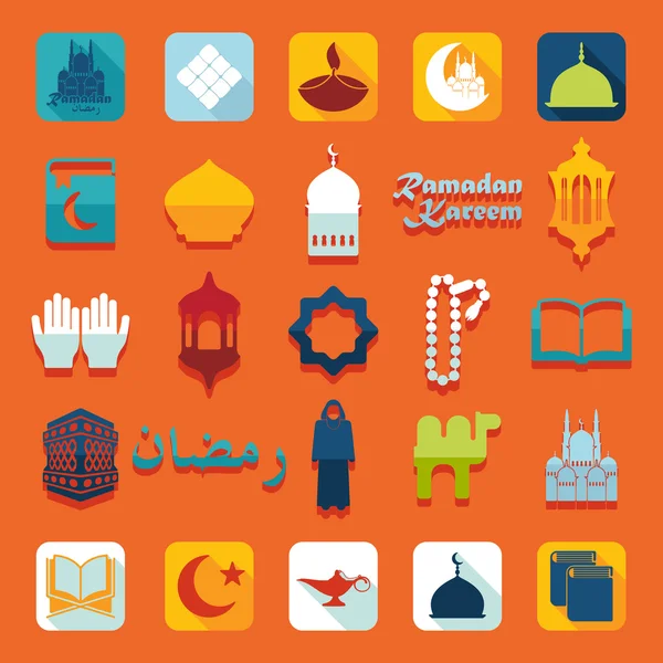 Ramadan Kareem icons — Stock Vector