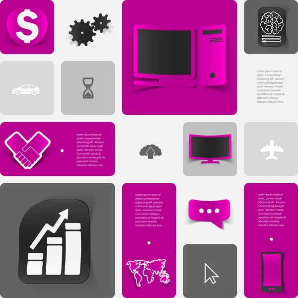 Infográfico geométrico de negócios —  Vetores de Stock