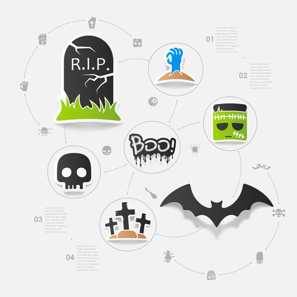 Halloween sticker concept — Stock Vector