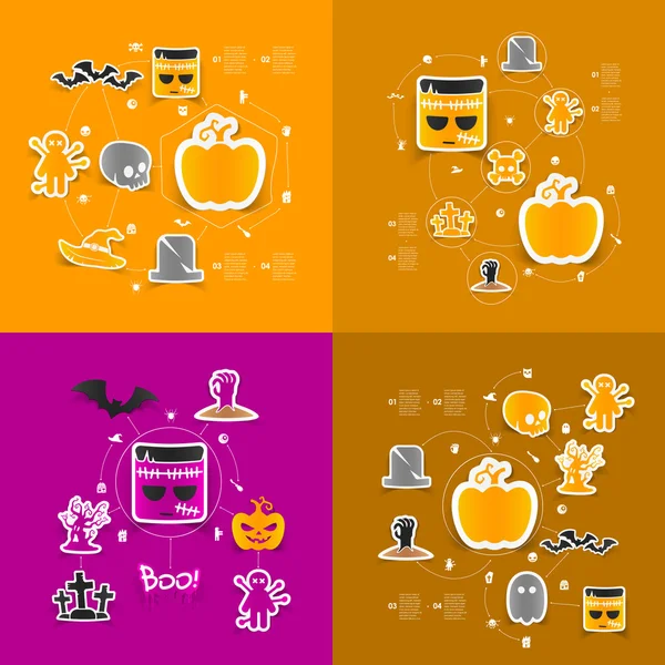 Halloween sticker concept — Stock Vector