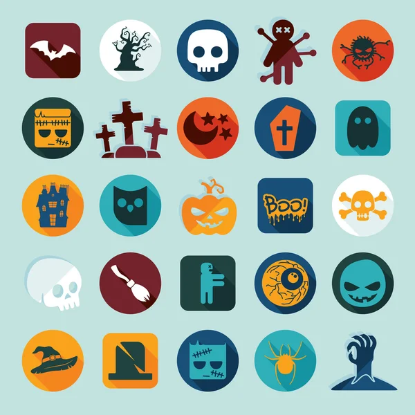 Set of halloween icons — Stock Vector