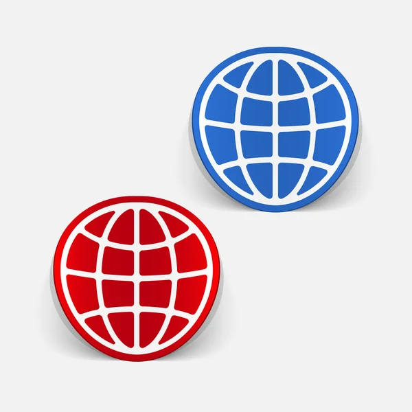 Globo iconos — Vector de stock