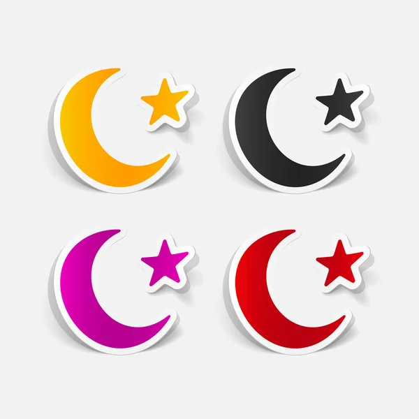 Moon icons — Stock Vector