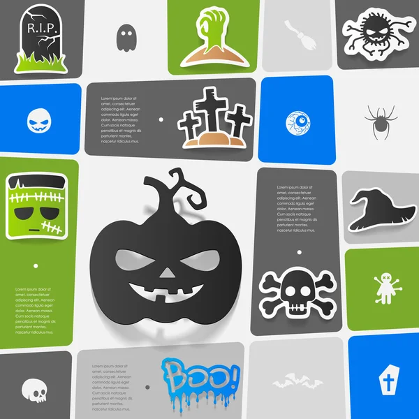 Infografía plana de Halloween — Archivo Imágenes Vectoriales